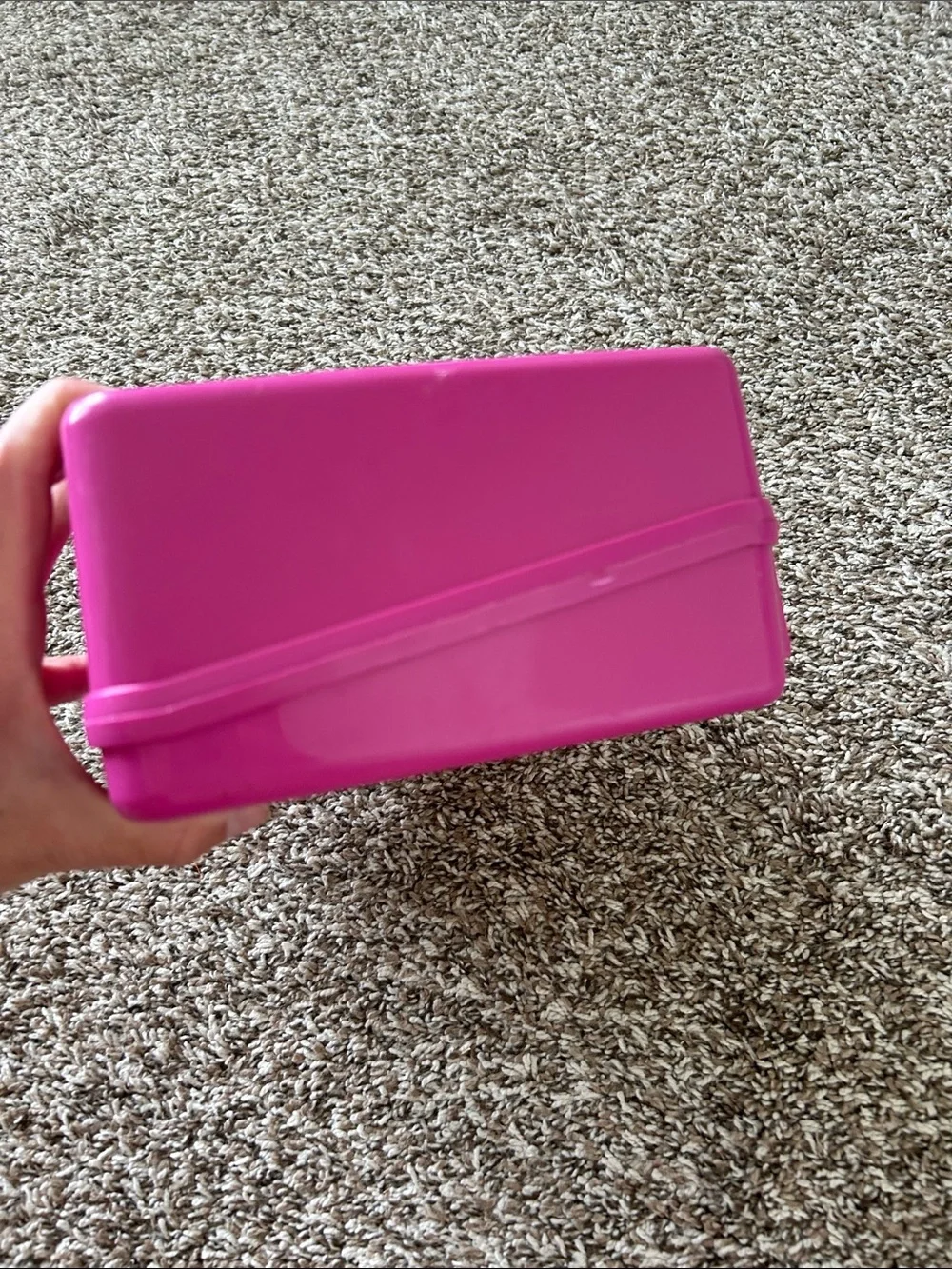 Vintage 80s 1988 Pink Plastic Hollywood Barbie Lunch Box NO THERMOS